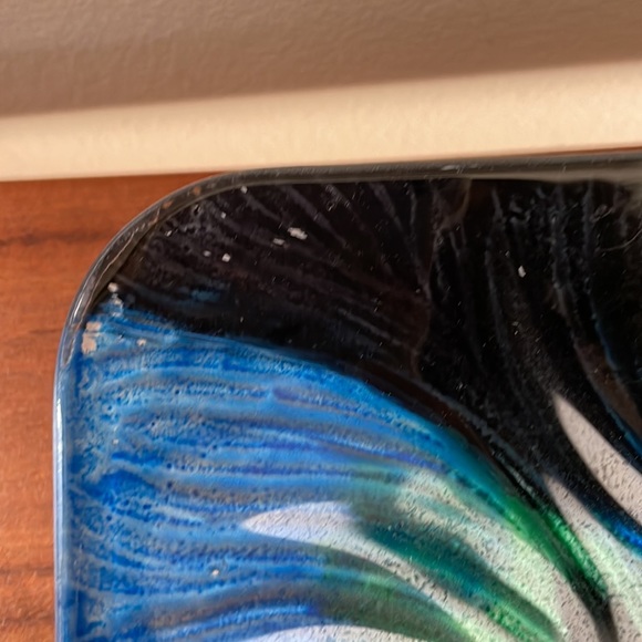 RARE Pier 1 One peacock plate painted 🦚 - Picture 6 of 12